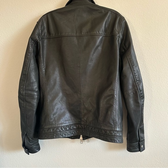 All saints men’s leather jacket - Picture 3 of 15